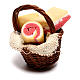 Mini basket with bacon, for 12 cm Neapolitan nativity s1