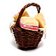 Mini basket with bacon, for 12 cm Neapolitan nativity s3