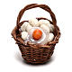 Basket with eggs for Neapolitan Nativity scene of 12 cm s1