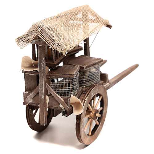 Cart selling cages 10x5x15 cm, for 14 cm Neapolitan nativity 4
