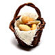 Basket with bread for Neapolitan Nativity scene of 12 cm s1
