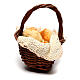 Basket with croissants for Neapolitan Nativity scene of 12 cm s1