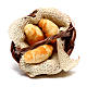 Basket with croissants for Neapolitan Nativity scene of 12 cm s2