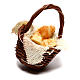Basket with croissants for Neapolitan Nativity scene of 12 cm s3