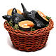 Round basket with fish for Neapolitan Nativity scene of 24 cm s1