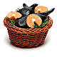 Round basket with fish for Neapolitan Nativity scene of 24 cm s3
