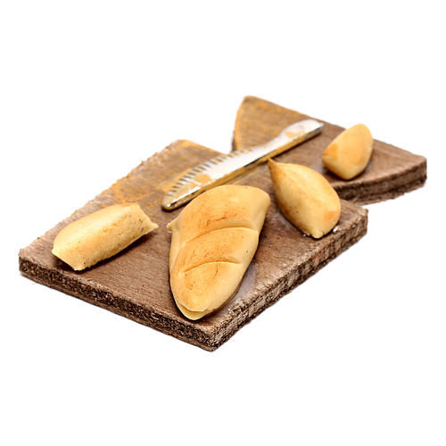 Cutting board with bread for Neapolitan Nativity scene of 24 cm 2