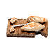 Tábua de corta com pão fatiado para presépio napolitano com figuras de 12 cm de altura média s3