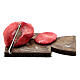 Cutting board with sliced meat for Neapolitan Nativity scene of 12 cm s1
