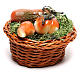 Round basket with pumpkin for Neapolitan Nativity scene of 24 cm s3