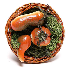 Neapolitan Nativity Scene: Round basket with pumpkin, for 24 cm Neapolitan nativity Neapolitan Nativity Scene: Round basket with pumpkin, for 24 cm Neapolitan nativity
