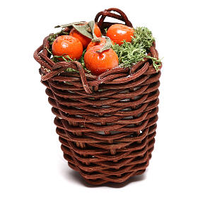 Belén napolitano: Cesta larga con naranjas para belén napolitano de 24 cm Belén napolitano: Cesta larga con naranjas para belén napolitano de 24 cm