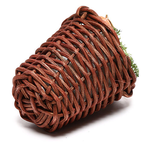 Cesta alongada com laranjas para presépio napolitano com figuras de24 cm de altura média 3