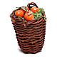 Cesta alongada com laranjas para presépio napolitano com figuras de24 cm de altura média s1