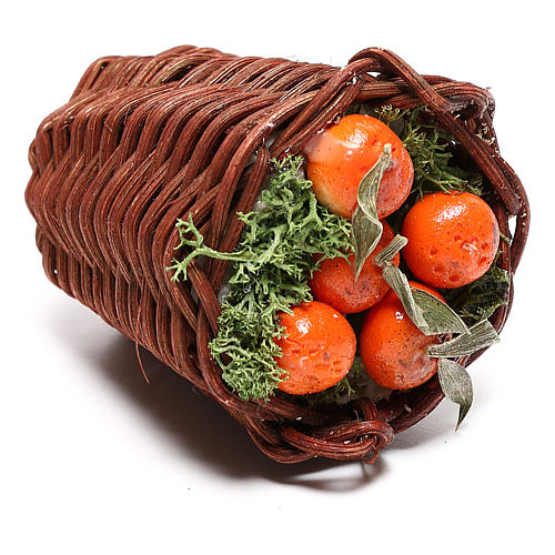 Long basket with oranges, for 24 cm Nepaolitan nativity 2