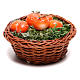 Round basket with oranges, for 24 cm Neapolitan nativity s1