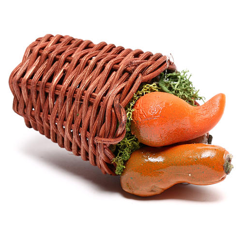 Long basket with pumpkin for Nativity scene of 24 cm 2