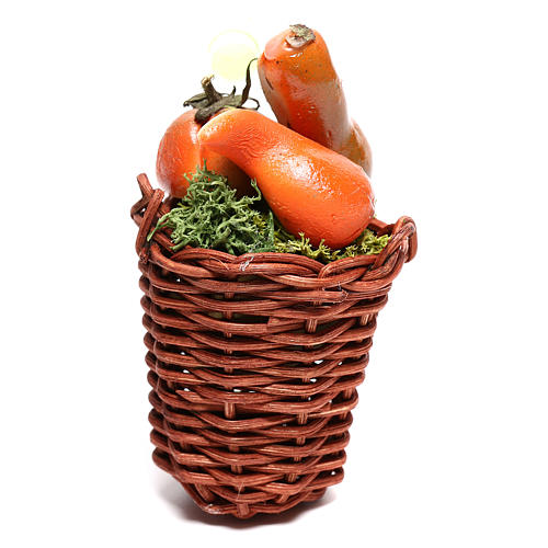 Long basket with pumpkins, for 24 cm Neapolitan nativity 1