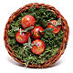 Round basket with apples for Neapolitan Nativity scene of 24 cm s2