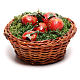 Round basket with apples for Neapolitan Nativity scene of 24 cm s3