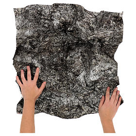 Snow covered rock paper for nativity scenes 60x60 cm