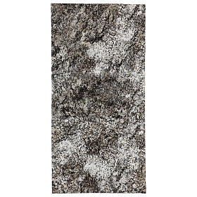 Modellierbares Papier für Krippe Stein-Effekt mit Schnee 60x30cm