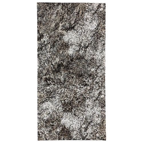 Carta modellabile roccia innevata per presepi 60x30 cm 1