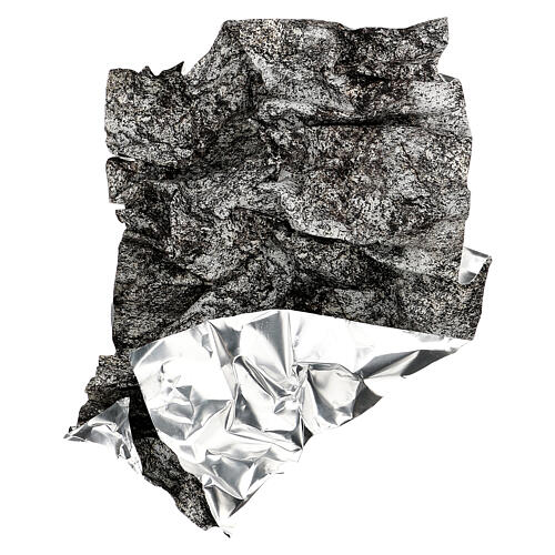 Carta presepe modellabile roccia innevata 120x60 cm 4