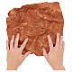 Moudable red earth paper for Nativity scene 30x30 cm s2