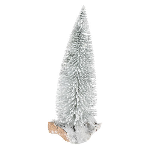 Pinheiro nevado 20x5x10 cm para bricolagem de presépio com figuras de 8-10 cm de altura média 3