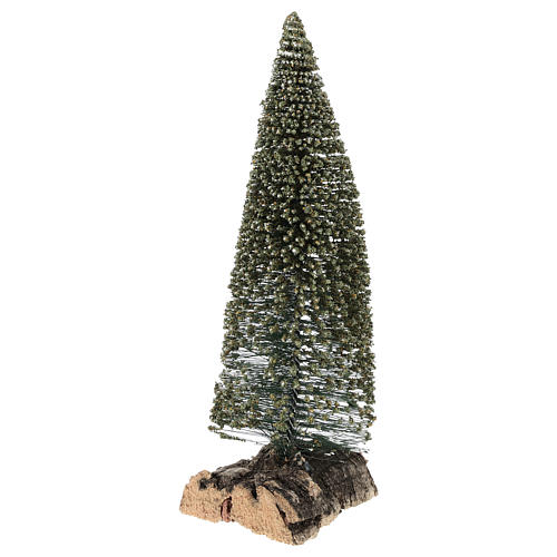 Tannenbaum mit Schneeflocken 20x5x10cm für 8/10cm Krippenfiguren 2