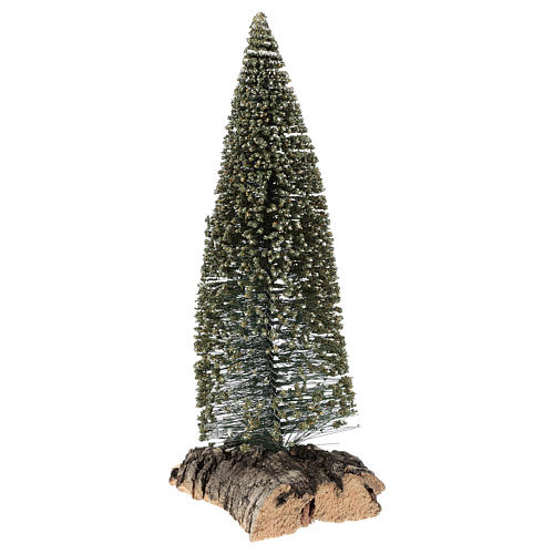 Tannenbaum mit Schneeflocken 20x5x10cm für 8/10cm Krippenfiguren 3
