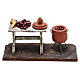 Counter and pots with chestnuts, 12 cm nativity s4