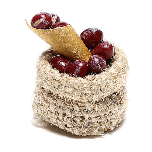 Miniature chestnut basket, for 10 cm DIY nativity 1