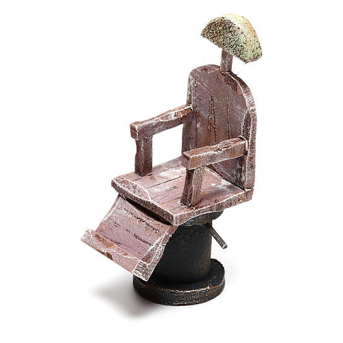 Wooden barber shop chair, 12 cm DIY nativity 2