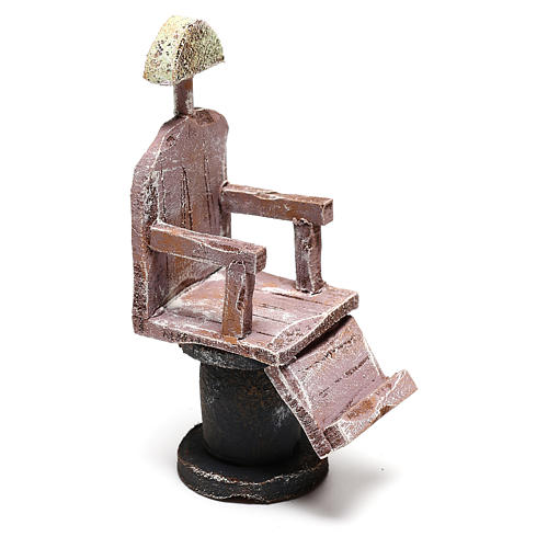 Wooden barber shop chair, 12 cm DIY nativity 3