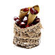 Chestnut basket with cones for Nativity scenes of 10 cm s3