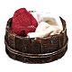Basket with cloths Nativity scene 10 cm s1