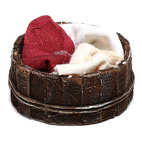 Miniature laundry basket, 10 cm diy nativity