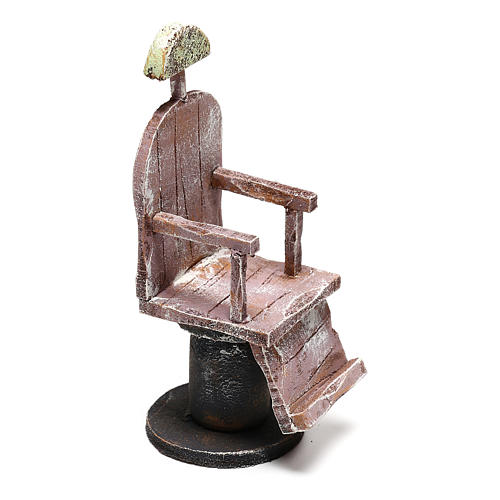Cadeira de madeira barbeiro para bricolagem presépio com figuras de 12 cm de altura média 3