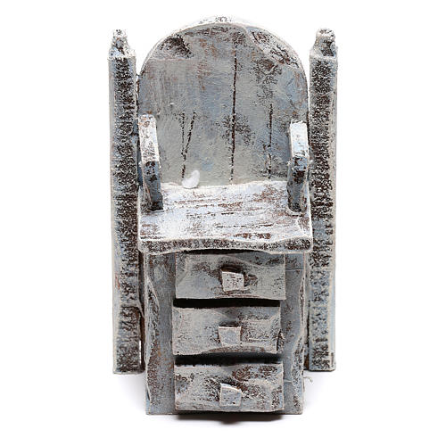Wooden shoe shiner chair Nativity scene 10 cm 1