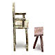 Friseur-Stuhl mit Fussbank für 12cm Krippenfiguren s3