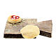 Holzbrett mit Pizzateig für 12cm neapolitanische Krippe s3