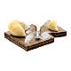 Cutting board with knife and caciotta, 12 cm Neapolitan nativity s2