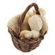 Wicker basket with cheese Nativity scene 12 cm s1