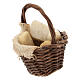 Wicker basket with cheese Nativity scene 12 cm s2