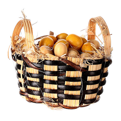 Basket of eggs, for 3 cm nativity 3