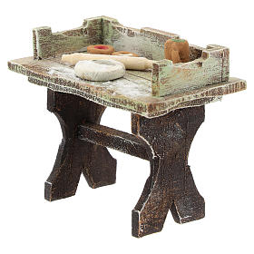 Pizza making table wood, 12 cm nativity