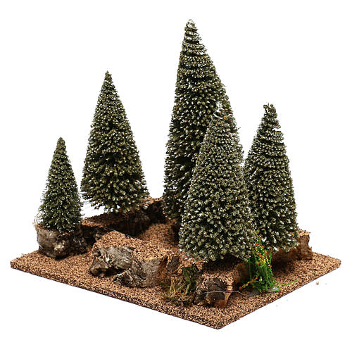 Pine forest for 6 cm nordic style Natvity scene 2