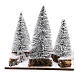 Snowy Pine wood in nordic style for 6 cm Nativity Scene s4